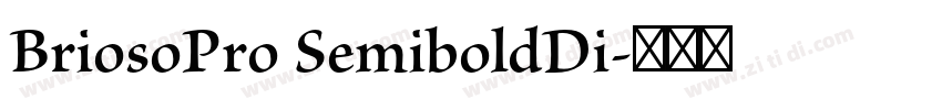 BriosoPro SemiboldDi字体转换